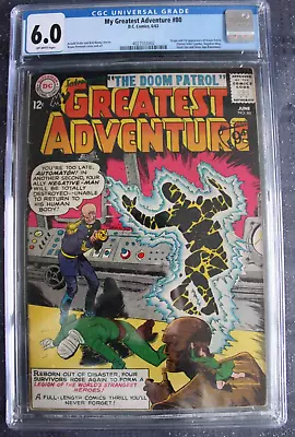 Buy My Greatest Adventure #80 (DC Comics, 1963) CGC 6.0 1st App. Of Doom Patrol • 999.95£