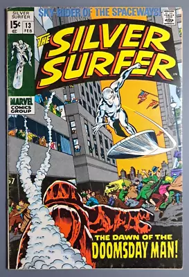 Buy Silver Surfer #13 Doomsday Man 1st App Buscema Lee Marvel 1970 • 21.45£