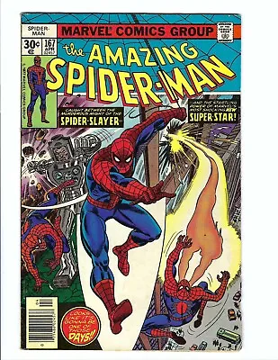 Buy Amazing Spider-Man 167, Mid Grade, Bronze 1977, Romita Sr, 1st Will O’ The Wisp • 11.87£