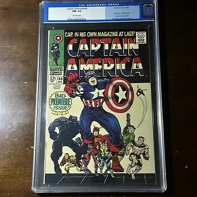 Buy Captain America #100 (1968) - Premiere Issue! - CGC 9.2! • 1,758.94£