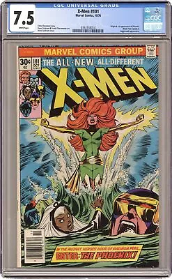 Buy Uncanny X-Men #101 CGC 7.5 1976 0353138014 1st App. Phoenix, Black Tom Cassidy • 421.94£