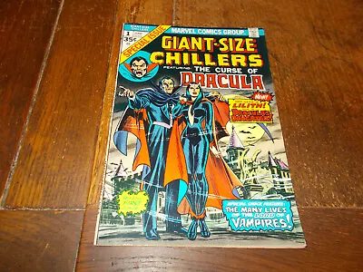 Buy Giant Size Chillers #1 - Marvel 1974 Bronze Age 35c Dracula 1st App Lilith VFN+ • 89.95£