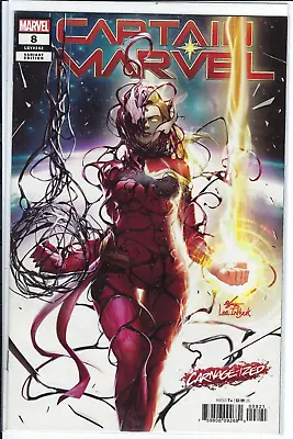 Buy Captain Marvel #8 Carnage-Ized Variant Cover Inhyuk Lee Marvel Comics 2019 • 7.88£