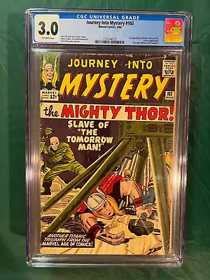 Buy Journey Into Mystery #102 CGC 3.0 1964 1st Appearance Hela, Balder, And Sif! Key • 179.88£