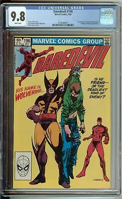 Buy Daredevil #196 CGC 9.8 Marvel Comic 1983 White Pages Wolverine Bullseye Kingpin • 174.15£