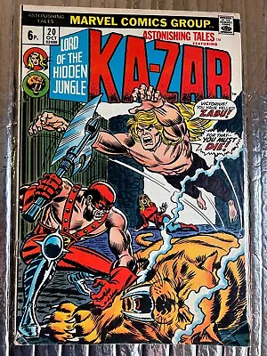 Buy Astonishing Tales: Ka-Zar #20 - 1973 Marvel Comic • 2.29£