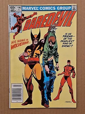 Buy Daredevil #196 Newsstand Wolverine Appearance Marvel 1983 VF • 15.98£