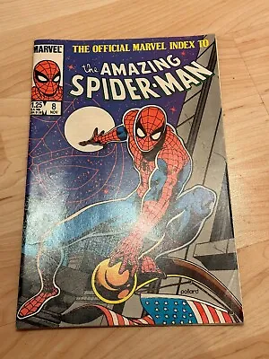 Buy Official Marvel Index To The Amazing Spider-Man #8 Nov 1985 RARE! • 8£