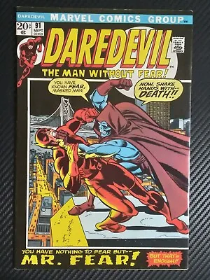 Buy 1972 Daredevil Marvel Comic Book #91  Shake Hands With Death  NICE! • 51.92£