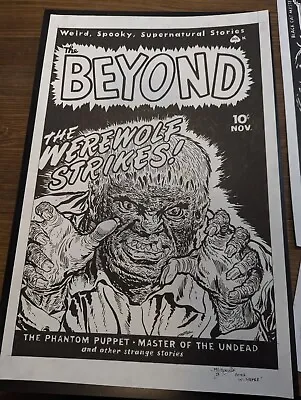 Buy THE BEYOND! 11x17 INK ON BRISTOL! 1950s HORROR COMIC COVER RECREATION! • 98.83£