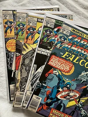 Buy FIVE 1978 Captain America & The Falcon #221,222,223,224,225 • 7.91£