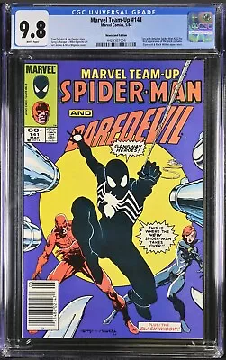 Buy MARVEL TEAM-UP #141 CGC 9.8 NEWSSTAND WHITE PAGES  1984 1st Black Costume Tie • 573.19£