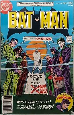 Buy Batman #291 (1977) I KILLED BATMAN Scarecrow Joker Catwoman Luthor Riddler NM- • 174.11£