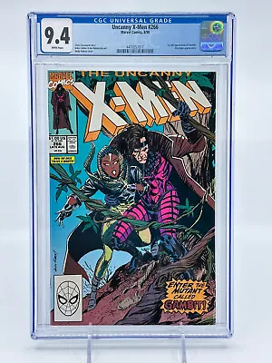 Buy Uncanny X-Men #266 CGC 9.4 White Pages 1st Full Appearance Of Gambit 1990 • 159.90£