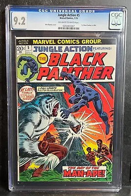 Buy JUNGLE ACTION #5 - 1st BLACK PANTHER In Title - CGC 9.2 - Excellent Copy • 315£