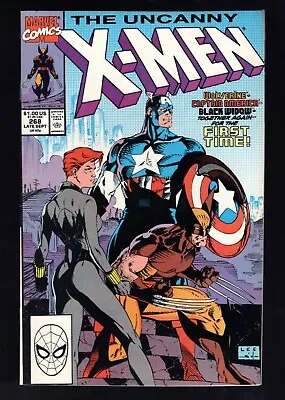 Buy Uncanny X-Men #268 Wolverine/Capt America/Black Widow Team-Up -Classic Cover NM- • 27.59£