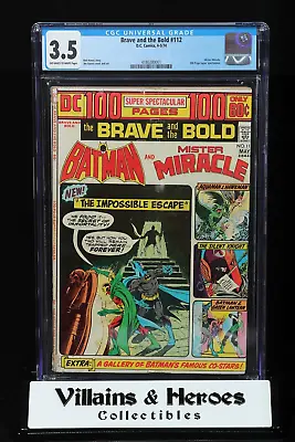 Buy The Brave And The Bold #112 ~ CGC 3.5 ~ Batman, Mr. Miracle ~ D.C. Comics (1974) • 23.82£