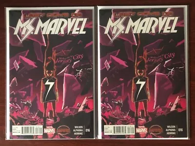 Buy Ms. Marvel # 16 (2015)  1st Kamala Khan Carol Danvers Captain Marvel TEAM UP NM+ • 19.21£