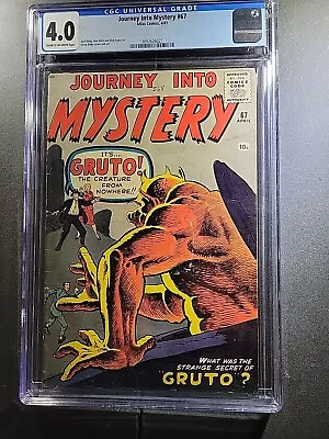 Buy 1961 JOURNEY INTO MYSTERY #67 - Gruto- Kirby & Ditko - Marvel - CGC 4.0 • 119.72£