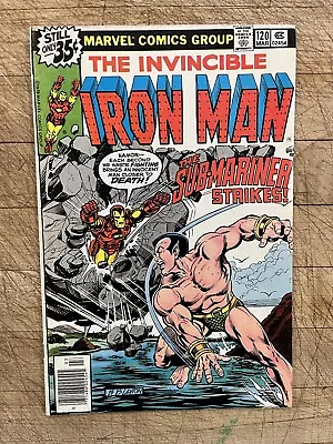 Buy Iron Man #120 1st Justin Hammer! Vs. Sub-Mariner! Bob Layton Art! Marvel 1979 • 8£