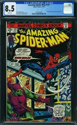 Buy AMAZING SPIDER-MAN  #137  High Grade WHITE PAGES  CGC VF8.5     4217369008 • 63.24£