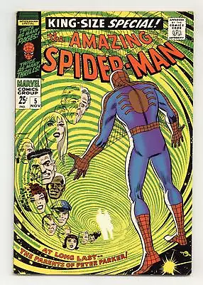 Buy Amazing Spider-Man Annual #5 FN+ 6.5 1968 1st App. Richard And Mary Parker • 131.92£