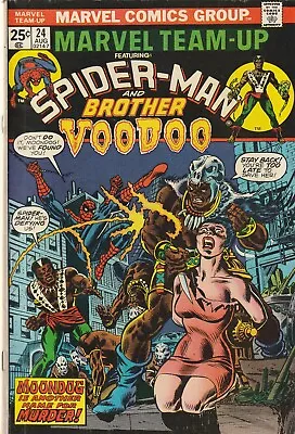 Buy  Marvel Team-Up Featuring Spider-Man And Brother Voodoo  24, August 1974; VG • 9.04£