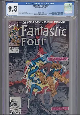 Buy Fantastic Four #347 CGC 9.8 1990 Marvel Comics Spider-Man, Hulk, Ghost Rider App • 71.12£