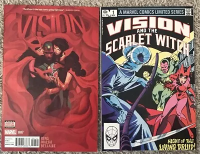 Buy Vison And Scarlet Witch 1 + Vision 7 Marvel Comic Lot MCU Wandavision  • 20.01£