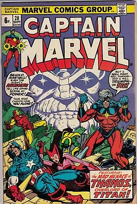 Buy Captain Marvel 28 - 1973 - Starlin - Thanos - Fine/Very Fine - • 32.50£