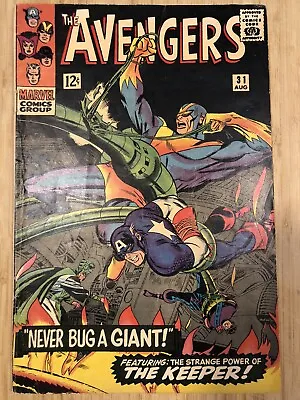 Buy THE AVENGERS #31 Never Bug A Giant & Intro The Keeper Silver Age 1966 (4.0) VG • 13.01£