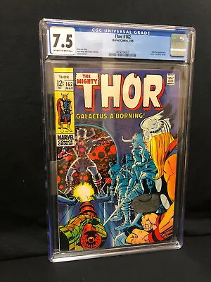 Buy Thor #162 Cgc 7.5 Galactus Appearance!! Letter From Gary Groth!! • 120.64£