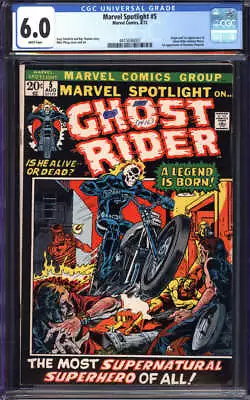 Buy Marvel Spotlight #5 Cgc 6.0 White Pages // Origin + 1st App Ghost Rider 1972 • 1,091.04£