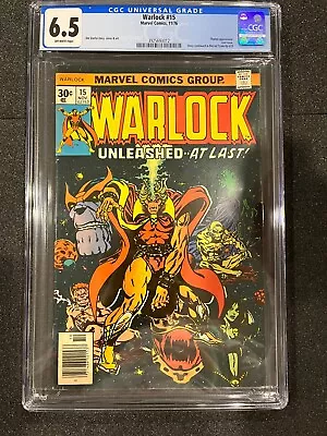 Buy Warlock #15, CGC 6.5 (1976), First Cover App Gamora, Thanos App • 43.48£