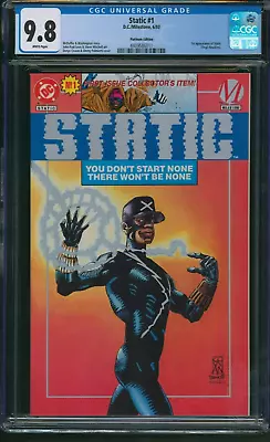 Buy Static #1 Platinum Edition CGC 9.8 White Pages DC/Milestone Comics 1993 • 393.53£