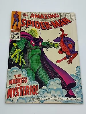 Buy Amazing Spider-Man #66 - 1968 - Mysterio And Green Goblin Cameo Stan Lee • 99.12£