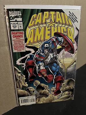 Buy Captain America 432 🔥1994 Fighting Chance Pt 8🔥BARON ZEMO🔥Marvel Comics🔥NM • 4.79£