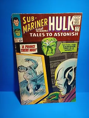 Buy Tales To Astonish #72 Sub-Mariner Hulk Silver Age 1964 / M17 / • 7.99£