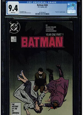 Buy Batman # 404 Cgc 9.4 Near Mint  White Pages 1987 New Catwoman Year One F. Miller • 70.17£