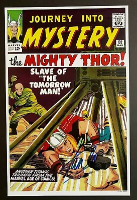 Buy JOURNEY INTO MYSTERY #102 Cover Poster Signed By STAN LEE. Thor. 11x17 • 217.26£