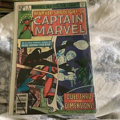 Buy Marvel Spotlight On Captain Marvel #4 - 1980 • 3£