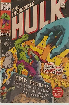 Buy Marvel Comics Incredible Hulk #140 (1971) 1st Print F 1st Jarella • 19.95£
