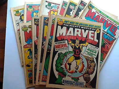 Buy Mighty World Of Marvel #20 To #47  - 27 Issues 1973 - See Description • 35£