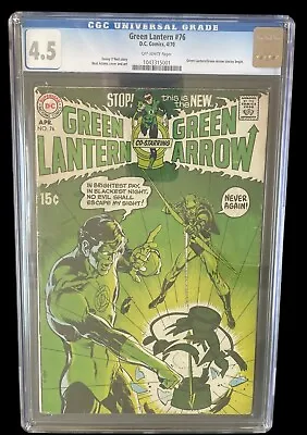 Buy Green Lantern Green Arrow #76 CGC 4.5 OW/PGS 1st Neal Adams CVR Denny O’neal DC • 276.70£