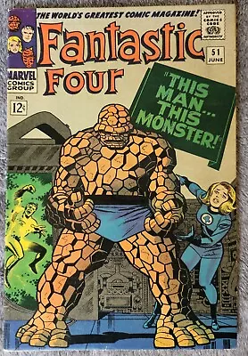 Buy Fantastic Four #51 - 1966 -  This Man... This Monster!  - Intro To Negative Zone • 63.25£
