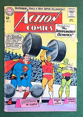Buy Action Comics #304 Superman DC Silver 1st App Black Flame (Zora Vi-Lar) G-/g • 31.62£