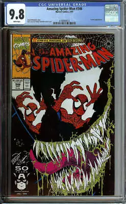 Buy Amazing Spider-man #346 Cgc 9.8 White Pages // Venom App Marvel 1991 • 197.12£