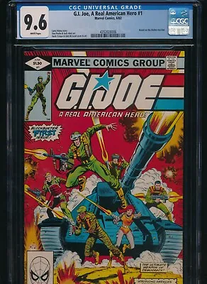 Buy G.i. Joe A Real American Hero #1 Cgc 9.6 Marvel 6/82 White Pages Hasbro Toy • 444.17£