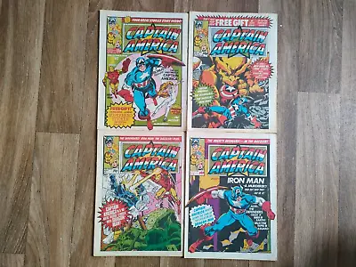 Buy Captain America Comic. X4. No's. 1,2,3,4. 1981. Marvel Comics Uk. 32 Pages. 14p. • 10£