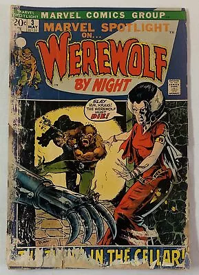 Buy 1972 Marvel Spotlight #3 WEREWOLF BY NIGHT ~ Low Grade Water Damage Reading Copy • 7.87£
